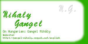 mihaly gangel business card